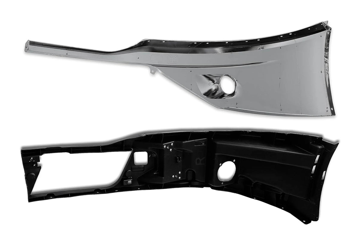 Bumper Corners Chrome With Fog Hole Passenger Set 2022+ Kenworth T680