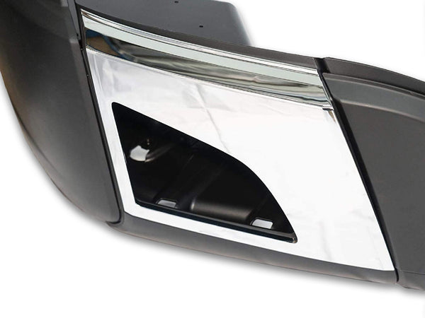Bumper Set with Fog Holes with Chrome Trim and Brackets 2018+ Volvo VNL VNR
