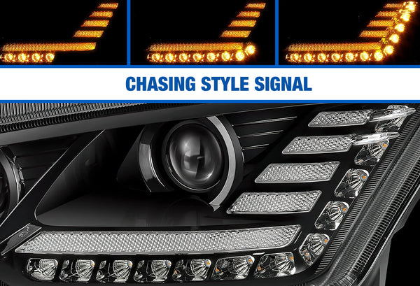 Headlights LED Black Set 2022+ Peterbilt new 579