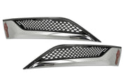 Side Hood Grilles Vent Trim Chrome Set 2022+ Kenworth T680 Next Gen