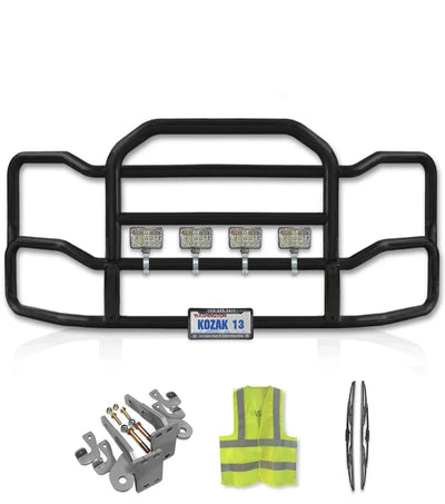Grille Guard Large Black with Lights Kenworth T440