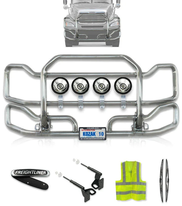 Front Grille Guard Large Chrome Freightliner Columbia