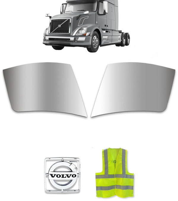 Bumper Corners Chrome Trim Set 2004-2015 Volvo VNL