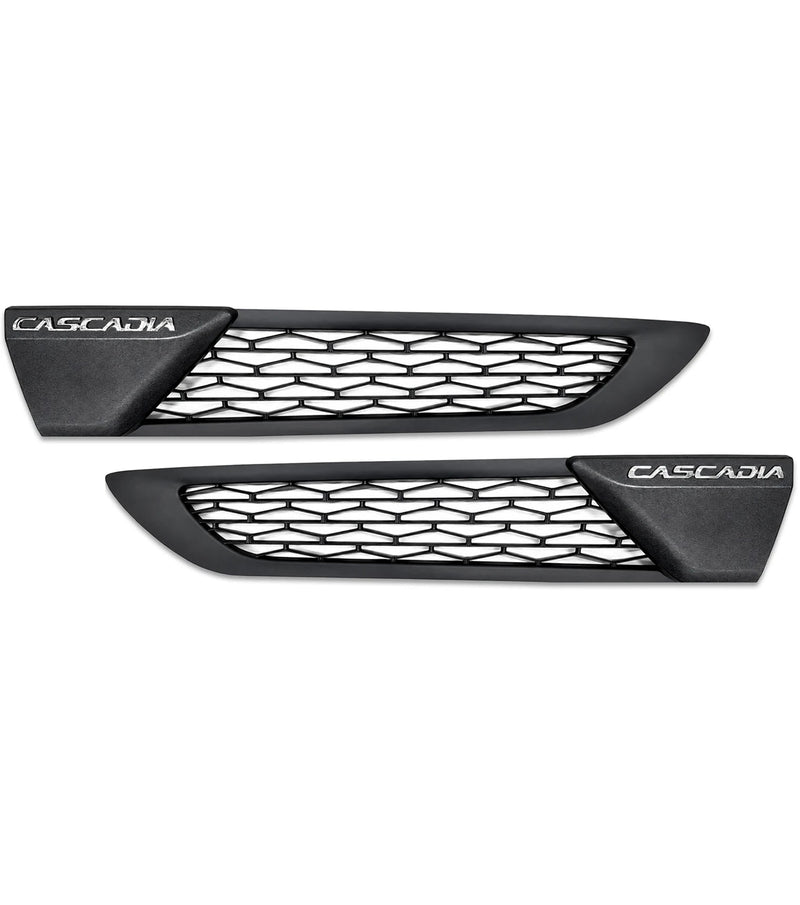 Conjunto de biseles de entrada de aire larga con tapas negras Juego 2025 2026 Freightliner Cascadia