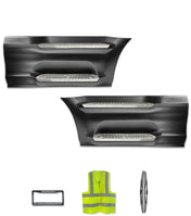 Front Step Side Panels w/Brackets, Upper & Lower Metal Steps Set 2022+ Peterbilt 579