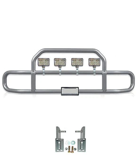 Gray Front Grille Deer Moose Bumper Guard 2004+ Mack CH Set-Back