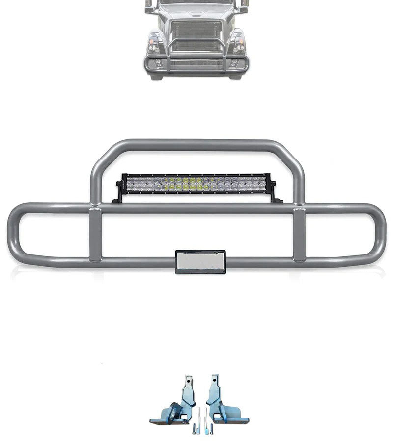 Gray Front Grille Deer Moose Bumper Guard 2004-2017 Volvo VNL