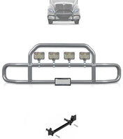 Gray Front Grille Deer Moose Bumper Guard 2008-2017 International ProStar (plastic bumper)