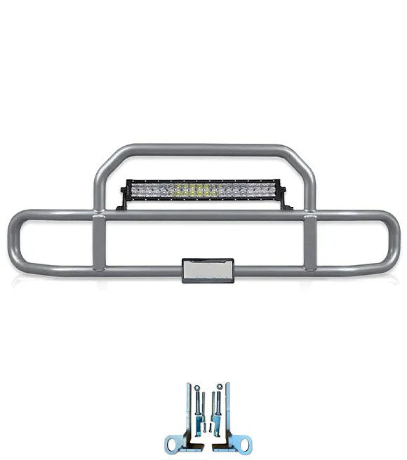 Gray Front Grille Deer Moose Bumper Guard 2022+ Peterbilt 579 NO Fog