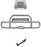 Gray Front Grille Deer Moose Bumper Guard International RH (plastic bumper w/central fog lights)