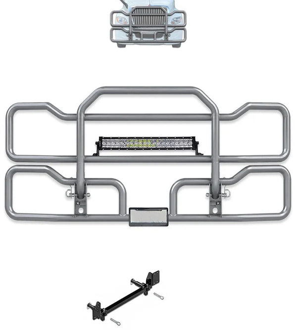 Gray Front Grille Deer Moose Bumper Guard 2018+ International LT625