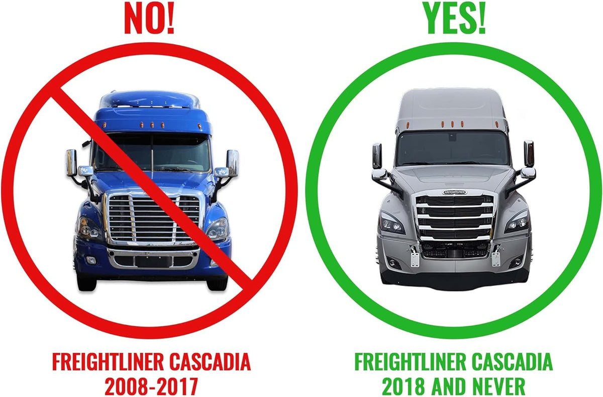 14" Front Bumper Chrome 2018+ Freightliner Cascadia 126