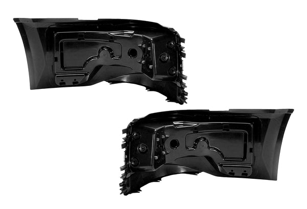 Bumper Corners No Fog Holes Plastic Set 2016-2017 Volvo VNL