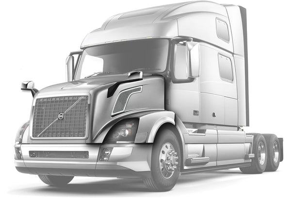 Hood Fender Fiberglass with Set accessories Driver 2004-2017 Volvo VNL