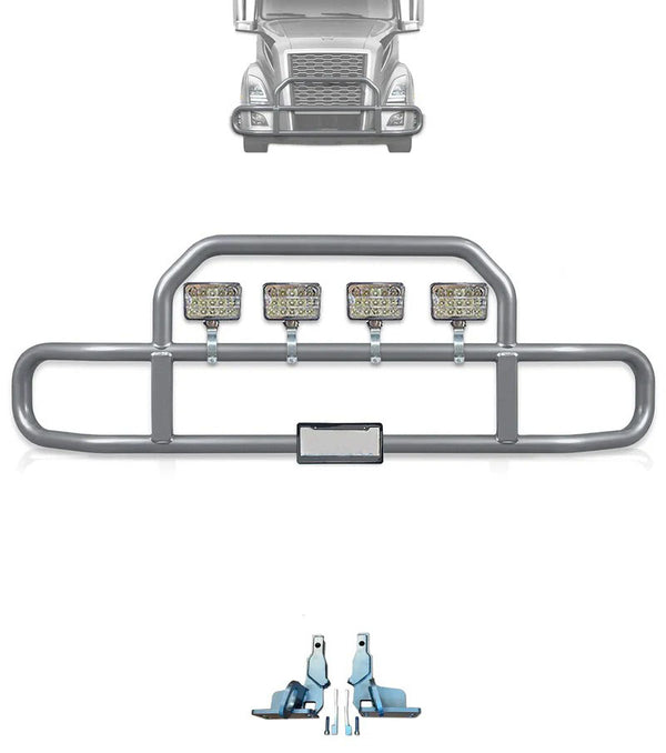 Gray Front Grille Deer Moose Bumper Guard 2018+ Volvo VNL
