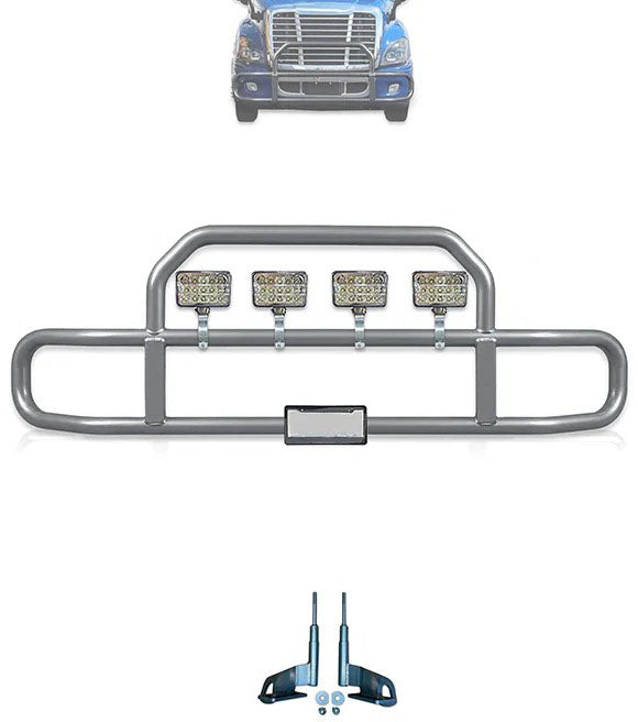Gray Front Grille Deer Moose Bumper Guard 2008-2017 Freightliner Cascadia 125 113