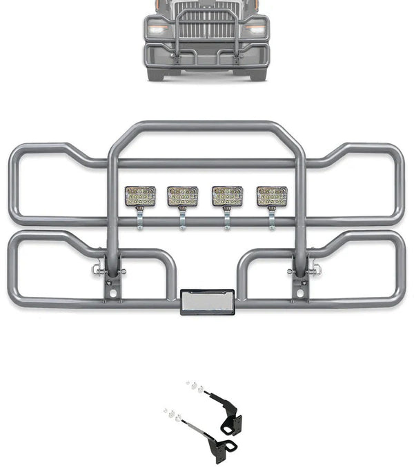 Gray Front Grille Deer Moose Bumper Guard 2023+ Western Star 57X Set-Back
