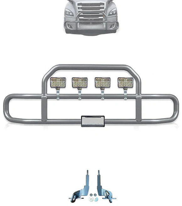 Gray Front Grille Deer Moose Bumper Guard 2018+ Freightliner Cascadia 126 116