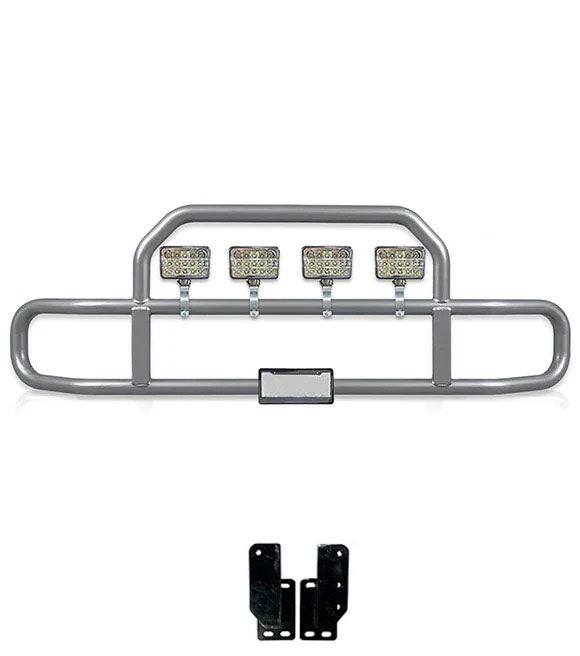 Gray Front Grille Deer Moose Bumper Guard 2004+ Mack Granite GU713 (Set-Back)