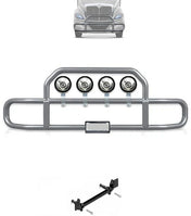 Gray Front Grille Deer Moose Bumper Guard 2008-2017 International ProStar (plastic bumper)