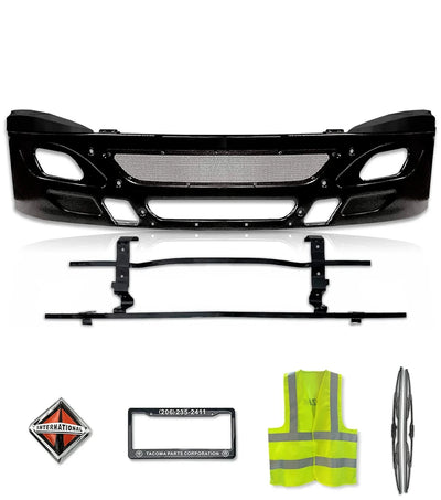 Bumper Fold Over Black Steel 2006-2015 International Prostar