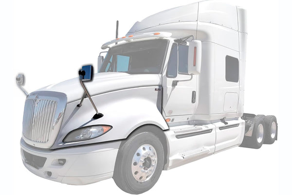 Hood Fender Fiberglass Driver with Hood Mirror 2006-2017 International Prostar