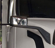 Hood Mirror Chrome Passenger w/ Fender & Bumper Corners Set 2004-2015 Volvo VNL