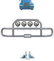 Gray Front Grille Deer Moose Bumper Guard 1999-2003 Volvo VNL