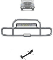 Gray Front Grille Deer Moose Bumper Guard 2008-2017 International ProStar (plastic bumper)
