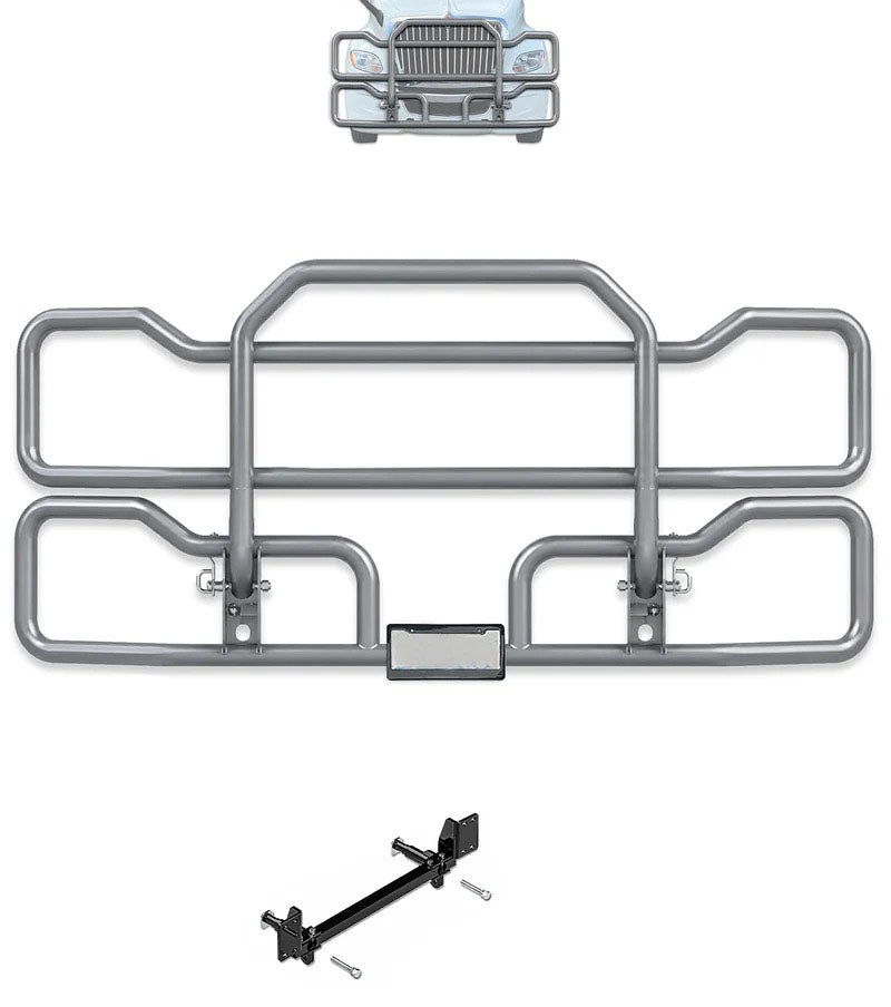 Gray Front Grille Deer Moose Bumper Guard 2018+ International LT625