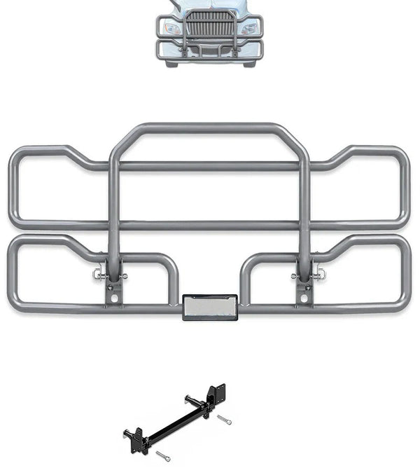 Gray Front Grille Deer Moose Bumper Guard 2018+ International LT625
