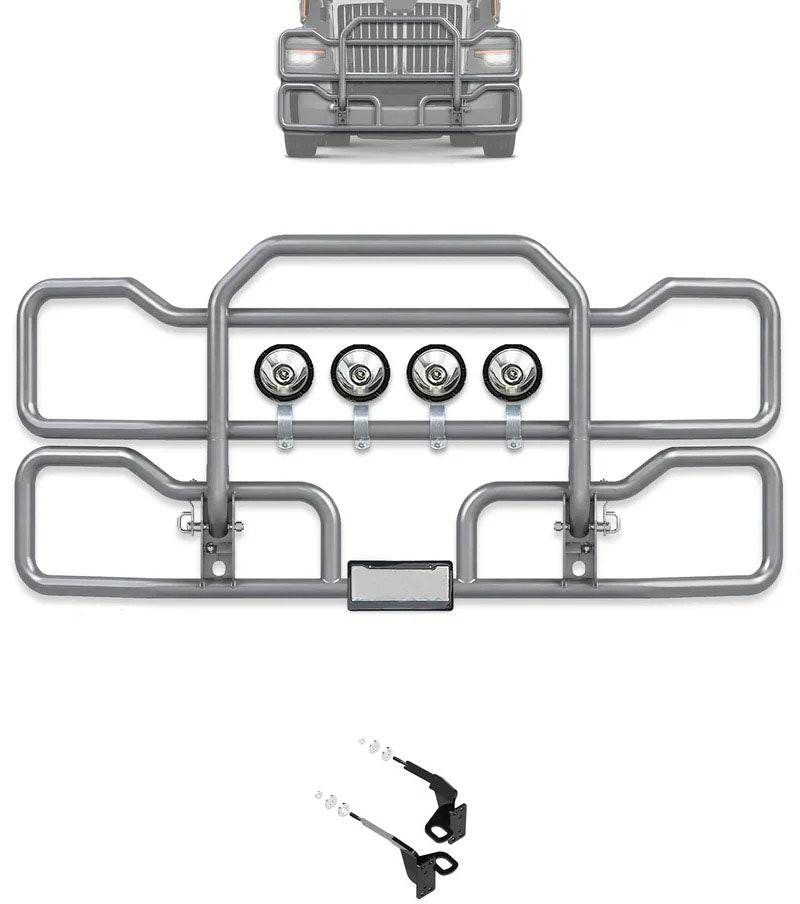 Gray Front Grille Deer Moose Bumper Guard 2023+ Western Star 57X Set-Back