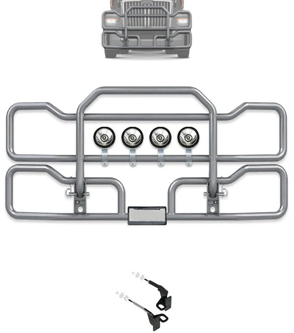 Gray Front Grille Deer Moose Bumper Guard 2023+ Western Star 57X Set-Back
