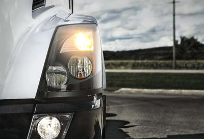 Headlight Full LED Black Driver 2004-2017 Volvo VNL VT