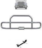 Gray Front Grille Deer Moose Bumper Guard International RH (plastic bumper w/central fog lights)