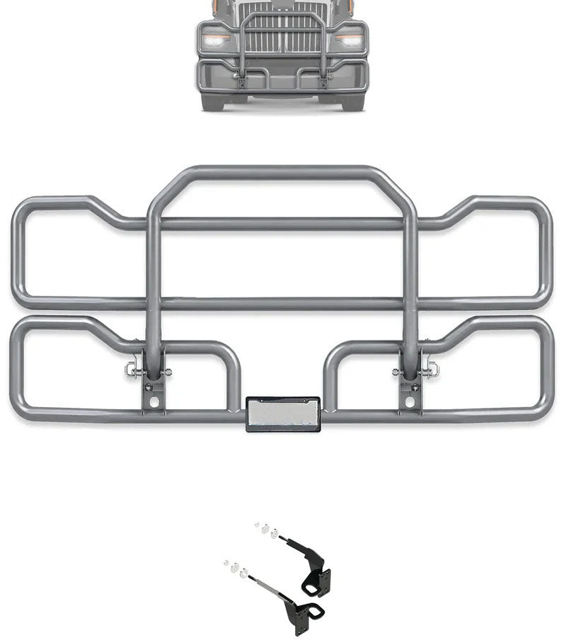 Gray Front Grille Deer Moose Bumper Guard 2023+ Western Star 57X Set-Back