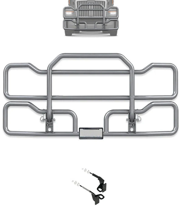 Gray Front Grille Deer Moose Bumper Guard 2023+ Western Star 57X Set-Back