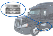 Steps 37.5" & Step Skirt of Front Side Fairing Aluminum Metal Set Driver 2008-2017 Freightliner Cascadia 125