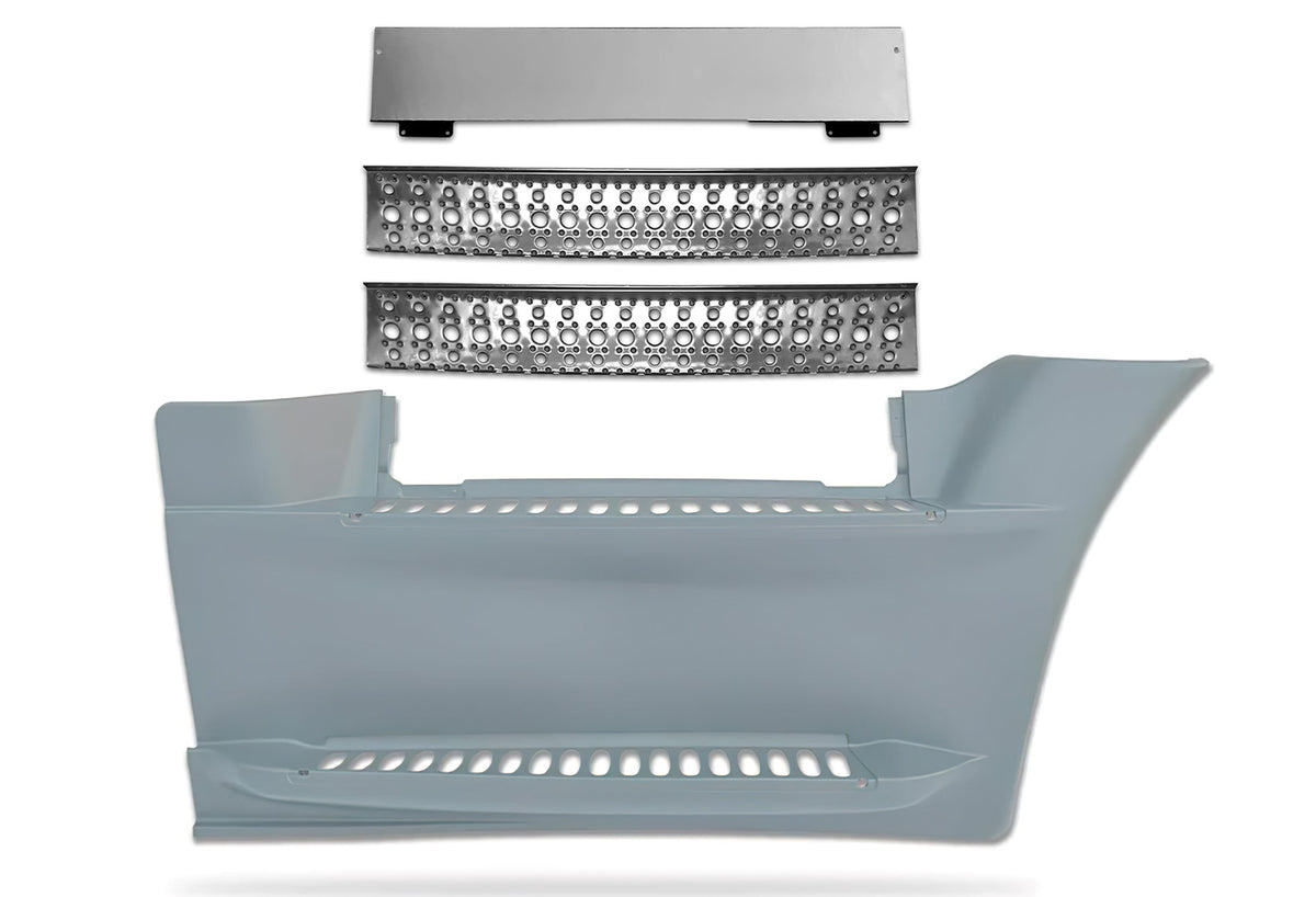 Steps 37.5" & Step Skirt of Front Side Fairing Aluminum Metal Set Passenger 2008-2017 Freightliner Cascadia 125