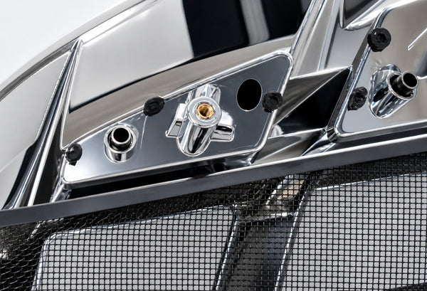 Chrome Grille with Bug Screen Complete Assembly International Lonestar