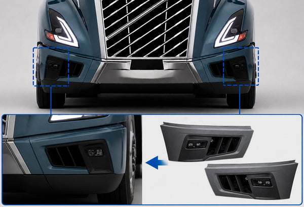 Bumper Corners, End Caps, Bezels and Fogs Lamp Set 2025+ Volvo VNL New
