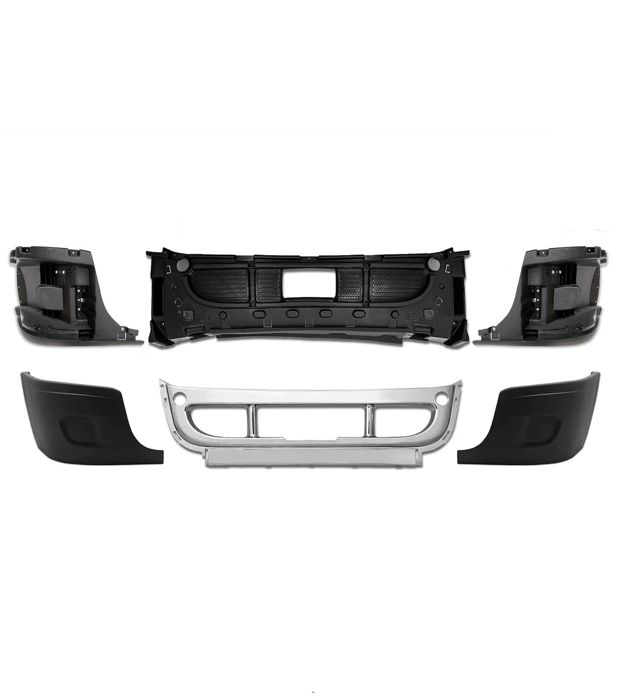 Bumper Set without Fog Light Holes 6 Pcs 2008-2017 Freightliner Cascadia 125 113