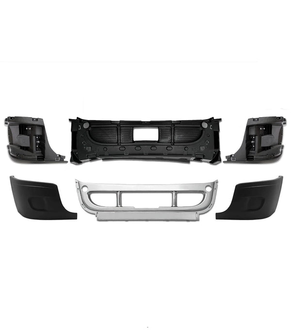 Bumper Set without Fog Light Holes 6 Pcs 2008-2017 Freightliner Cascadia 125 113