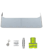 18" Drop Visor Stainless Steel 2004-2017 Volvo VNL 730 780 VT880