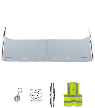 18" Drop Visor Stainless Steel 2004-2017 Volvo VNL 730 780 VT880