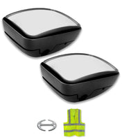 Mirrors Small Bottom Rear View Wide Angle Black 2 Pcs Hino 258 268 338 358
