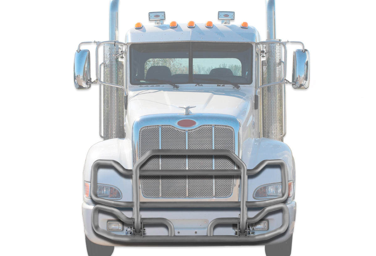 Front Grey Grille Guard Large Peterbilt 386