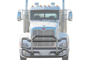 Front Grey Grille Guard Large Peterbilt 386