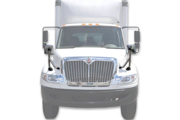 Towing Hood Mirrors Chrome Pair International Durastar - 