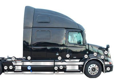 Central Panel Stripe Lower Chrome Trim for Passenger Side (11R) 2004-2017 Volvo VNL